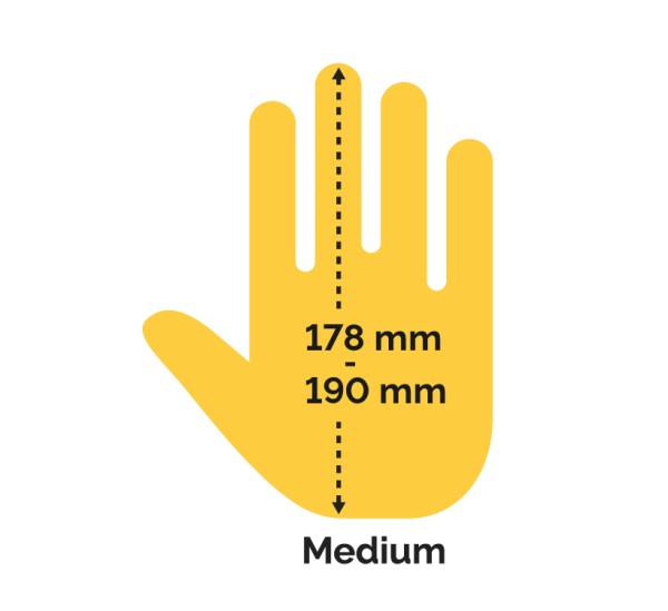 Hand size : medium